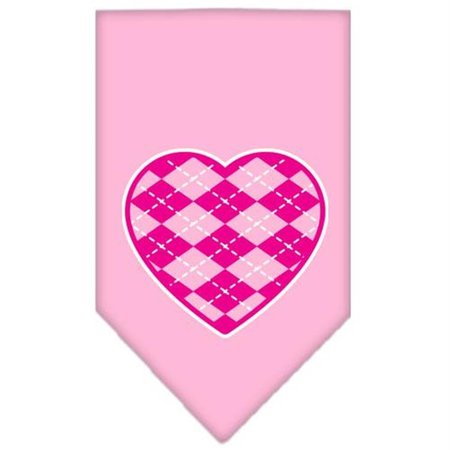 UNCONDITIONAL LOVE Argyle Heart Pink Screen Print Bandana Light Pink Small UN812540